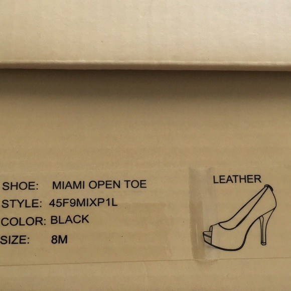 MIAMI OPEN TOE LEATHER PUMP